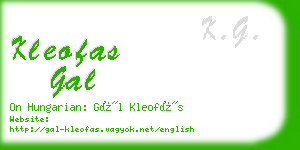 kleofas gal business card